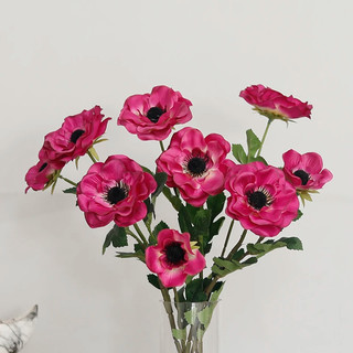 Hoa Lụa Anemone Giả 3 Bông Trang Trí Nhà Cửa Decor Phòng Khách Cành Anh Túc Cao Cấp Giống Thật Phụ Kiện Chụp Ảnh Đạo Cụ Studio Cắm Bình Bàn Làm Việc Màu Retro Vintage Sang Trọng Quà Tặng Sống Ảo Nội Thất Không Gian Hoa Vải Mỹ Thuật Hiện Đại Tinh Tế Đẹp