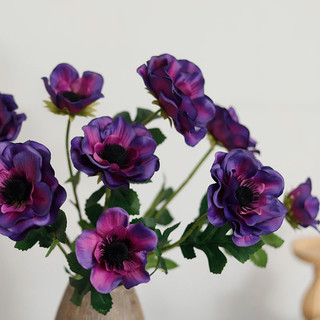 Hoa Lụa Anemone Giả 3 Bông Trang Trí Nhà Cửa Decor Phòng Khách Cành Anh Túc Cao Cấp Giống Thật Phụ Kiện Chụp Ảnh Đạo Cụ Studio Cắm Bình Bàn Làm Việc Màu Retro Vintage Sang Trọng Quà Tặng Sống Ảo Nội Thất Không Gian Hoa Vải Mỹ Thuật Hiện Đại Tinh Tế Đẹp