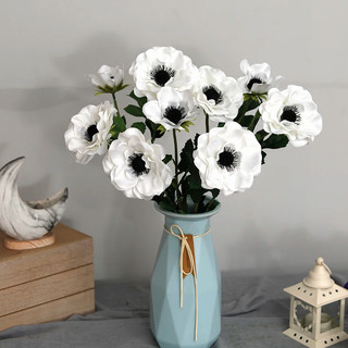 Hoa Lụa Anemone Giả 3 Bông Trang Trí Nhà Cửa Decor Phòng Khách Cành Anh Túc Cao Cấp Giống Thật Phụ Kiện Chụp Ảnh Đạo Cụ Studio Cắm Bình Bàn Làm Việc Màu Retro Vintage Sang Trọng Quà Tặng Sống Ảo Nội Thất Không Gian Hoa Vải Mỹ Thuật Hiện Đại Tinh Tế Đẹp