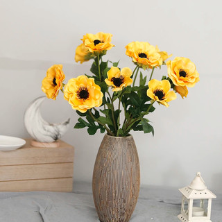 Hoa Lụa Anemone Giả 3 Bông Trang Trí Nhà Cửa Decor Phòng Khách Cành Anh Túc Cao Cấp Giống Thật Phụ Kiện Chụp Ảnh Đạo Cụ Studio Cắm Bình Bàn Làm Việc Màu Retro Vintage Sang Trọng Quà Tặng Sống Ảo Nội Thất Không Gian Hoa Vải Mỹ Thuật Hiện Đại Tinh Tế Đẹp