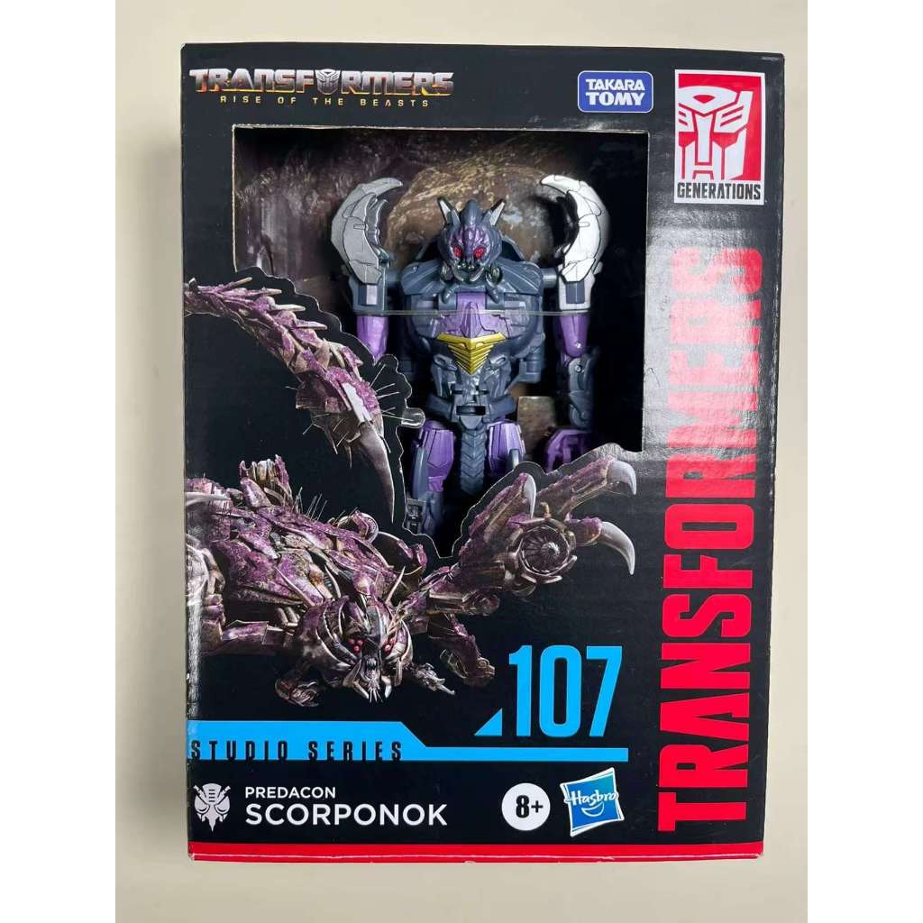 Transformers Toys Studio Series Deluxe Rise of The Beasts 107 Predacon Scorpionok, Nhân vật hành động chuyển đổi 4,5 inch F8755