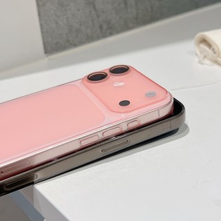 Vỏ điện thoại phim ống kính tự động siêu mỏng màu hồng mờ chống vàng bán trong suốt phù hợp cho iPhone 11 12 13 14 15 16 17 Pro Max bao gồm tất cả vỏ mềm silicon chống rơi