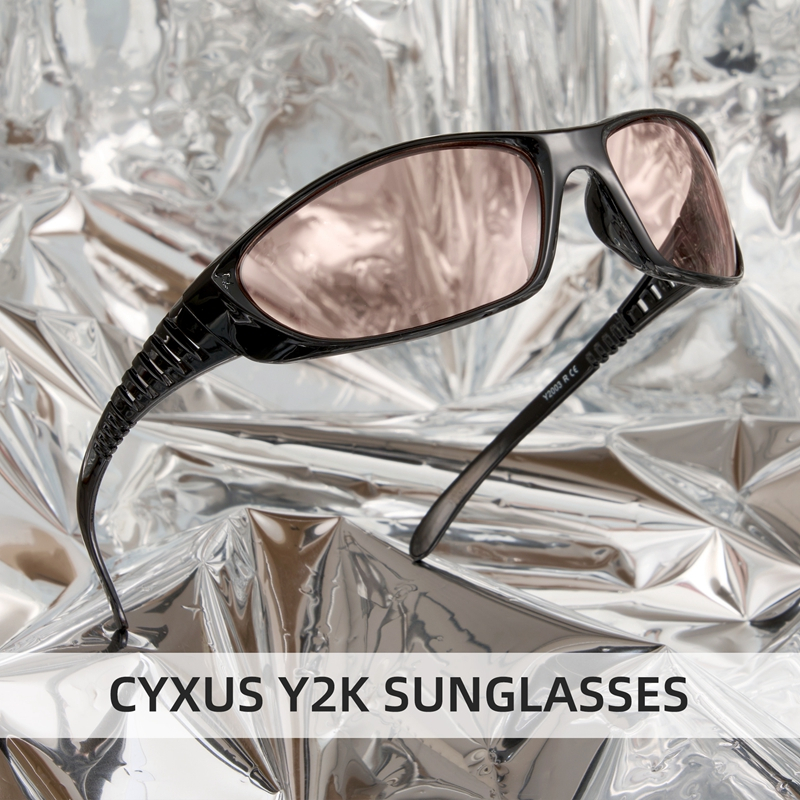 Cyxus Kính Mát Nữ Thời Trang Y2K Chống Tia UV400 Chống Lóa Gọng PC Siêu Nhẹ Dùng Cho Dã Ngoại Du Lịch 1143