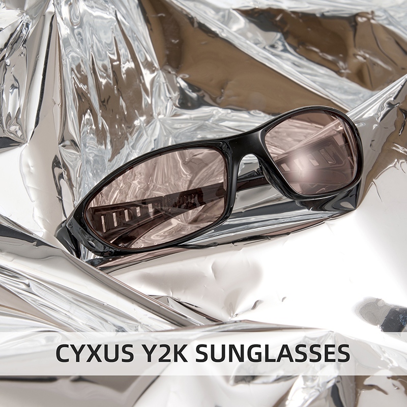 Cyxus Kính Mát Nữ Thời Trang Y2K Chống Tia UV400 Chống Lóa Gọng PC Siêu Nhẹ Dùng Cho Dã Ngoại Du Lịch 1143