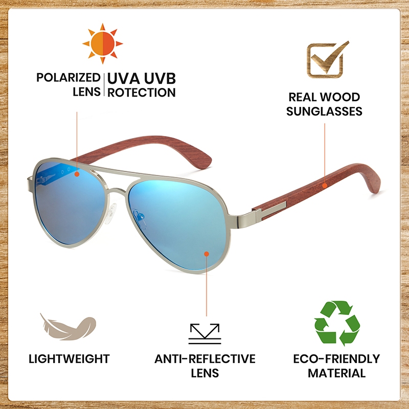 Cyxus Kính Phân Cực Thiết Kế Aviator Nam Nữ Chống Tia UV400 Chống Lóa Chuyên Dụng Lái Xe 1111