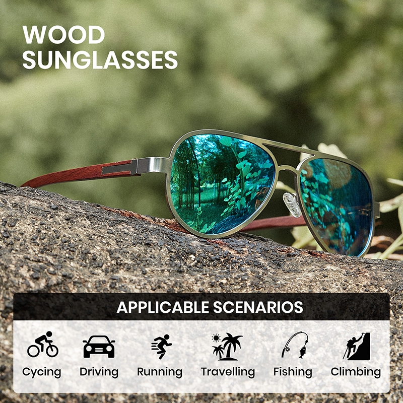 Cyxus Kính Phân Cực Thiết Kế Aviator Nam Nữ Chống Tia UV400 Chống Lóa Chuyên Dụng Lái Xe 1111