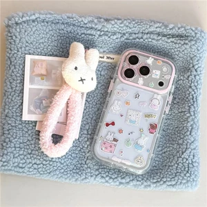 IPhone 17 Pro max 16 Pro họa tiết thỏ Chất liệu TPU nhúng trong vỏ điện thoại xử lý keo