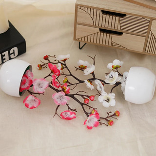Nhân Tạo Hoa Mai Cây Cảnh Sakura Giả Chậu Cây Văn Phòng Tại Nhà Trang Trí Máy Tính Để Bàn Tết Nguyên Đán CNY Quà Tặng May Mắn Zen Thẩm Mỹ Hoa Lụa Trang Trí Tiệc Cưới Hồng Đỏ Trắng