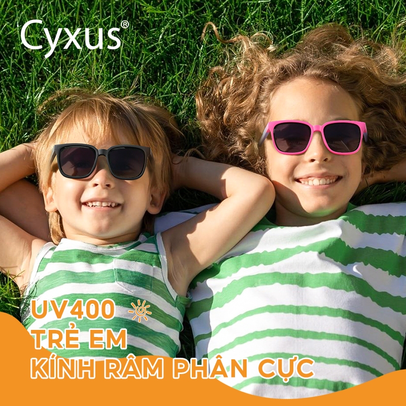 Cyxus Kính Râm Trẻ Em Gập Gọn Dễ Thương Cho Bé Trai Bé Gái Đi Du Lịch Hoạt Động Ngoài Trời Chống Tia UV400 6019