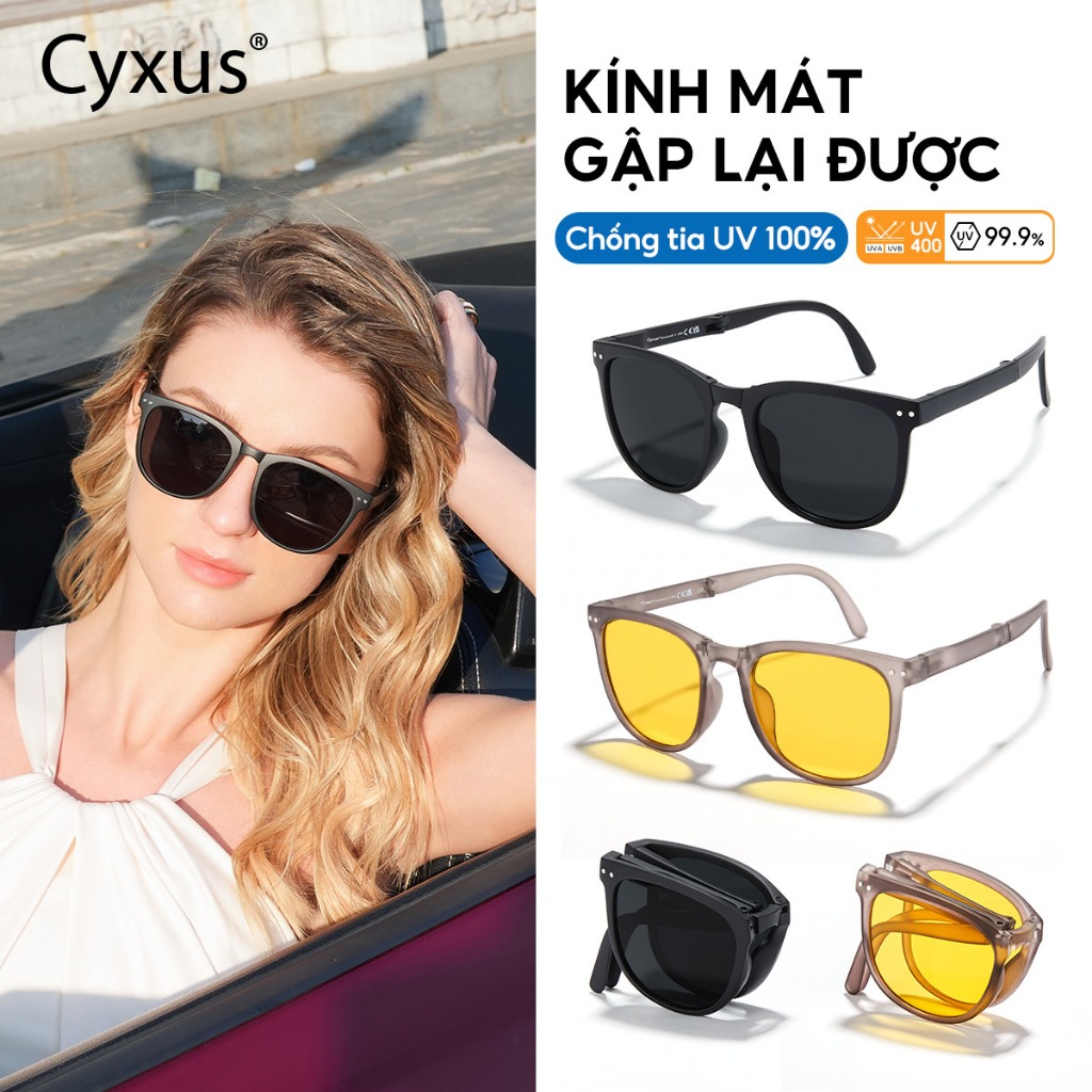 Cyxus Kính râm phân cực / Kính râm gập gọn / Kiểu dáng thời trang / Chống tia UV400 / Dành cho cả nam và nữ 1019