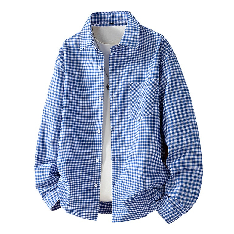 Áo sơ mi nam công sở màu đỏ và đen, chất liệu cotton, kẻ sọc, tay dài phù hợp hàng ngày