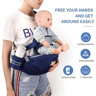 Địu Hông Em Bé Ghế Ngồi Thoáng Khí, Đai Địu Ergonomic Chống Cong Vẹo Cột Sống, Có Túi Đựng Tiện Lợi