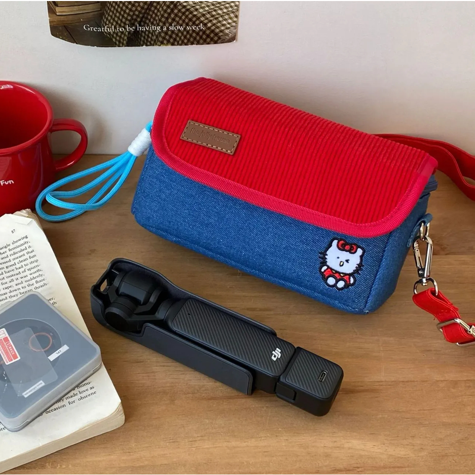 HelloKitty DJI pocket3 Túi lưu trữ Túi đựng máy ảnh đeo chéo dễ thương action5 Túi phụ kiện100204