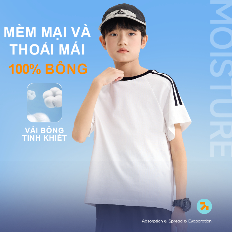 W.G.Q Áo thun bé trai , vải Cotton nguyên chất, mềm mại thoải mái khi in tai nghe, thời trang thấm mồ hôi thoáng khí