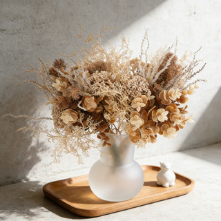 Hoa Giả Decor Vintage Bó Lụa Khô Nâu Tây Trang Trí Phòng Khách Bàn Làm Việc Bắc Âu Cổ Điển Phụ Kiện Chụp Ảnh Studio Cưới Cô Dâu Quà Tặng Sang Trọng Cành Cây Nhân Tạo Lá Khuynh Diệp 35cm