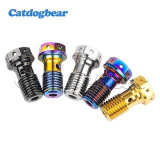 Catdogbear Titan Bolt M10x1.0 / 1.25mm Banjo Bolt cho Brembo Phanh Lin & Bu lông ly hợp một lỗ có van chảy máu
