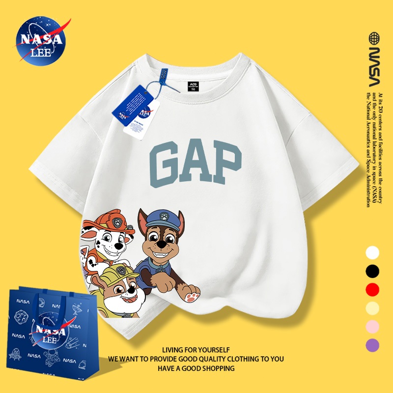 NASA Pure Cotton Tay Ngắn 2026 Phong Cách Mới Trẻ Em Tay Ngắn Mềm Mại Thoải Mái Thời Trang Năm Ngựa Phù Hợp Với
