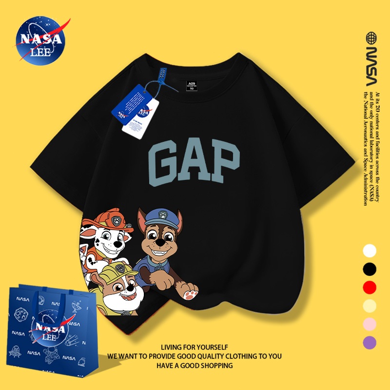 NASA Pure Cotton Tay Ngắn 2026 Phong Cách Mới Trẻ Em Tay Ngắn Mềm Mại Thoải Mái Thời Trang Năm Ngựa Phù Hợp Với