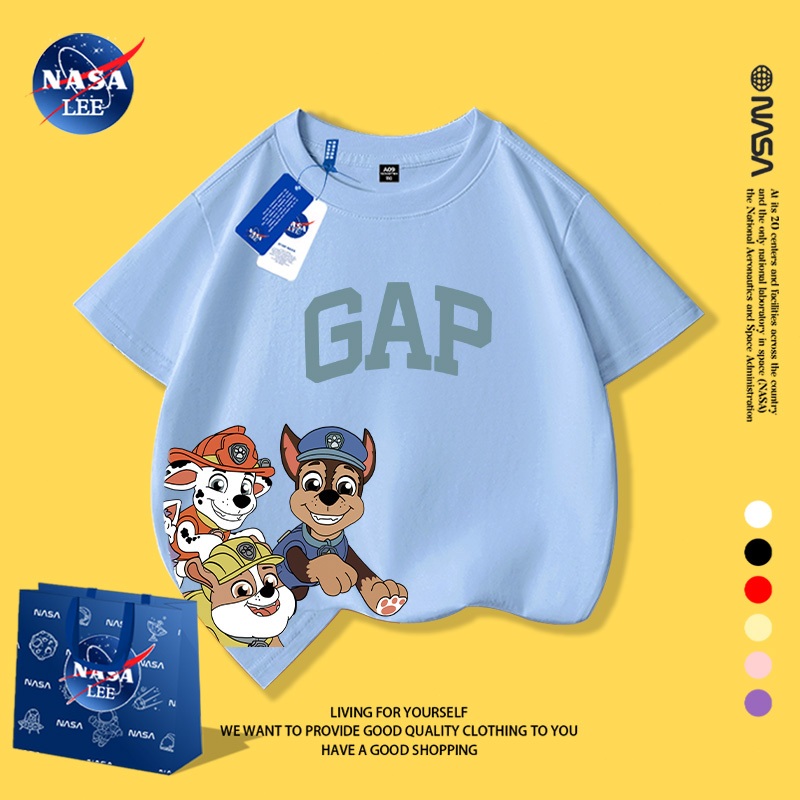 NASA Pure Cotton Tay Ngắn 2026 Phong Cách Mới Trẻ Em Tay Ngắn Mềm Mại Thoải Mái Thời Trang Năm Ngựa Phù Hợp Với