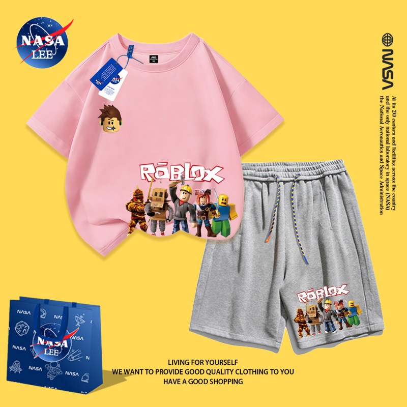 NASA Pure Cotton Tay Ngắn 2026 Phong Cách Mới Trẻ Em Tay Ngắn Mềm Mại Thoải Mái Thời Trang Năm Ngựa Phù Hợp Với