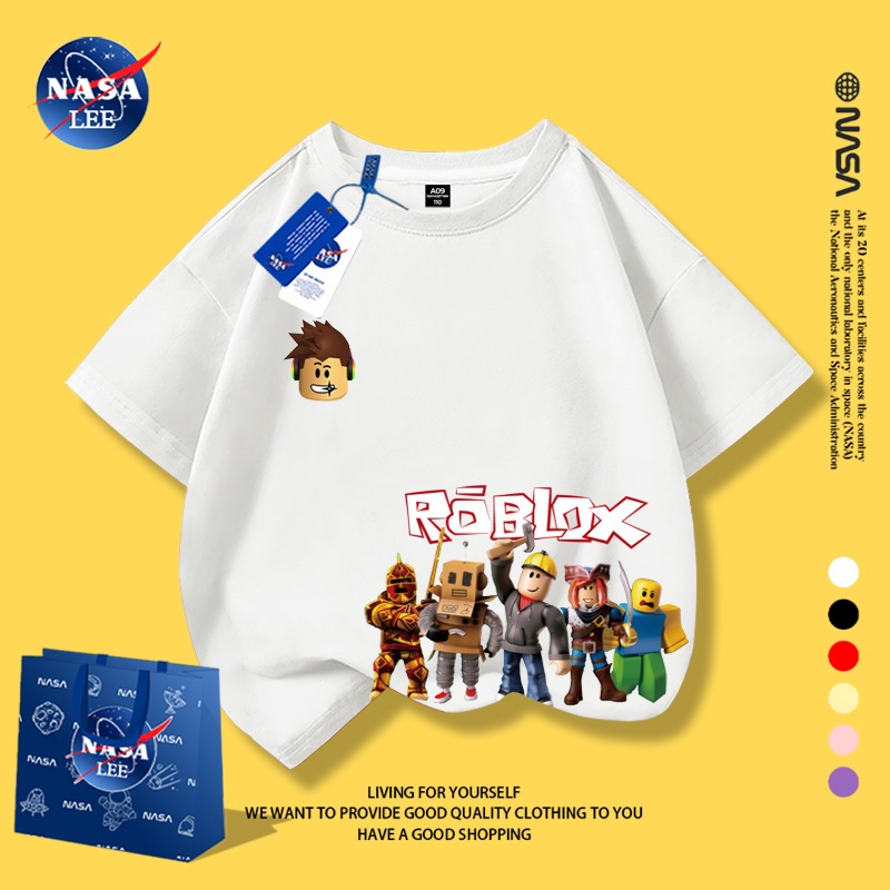 NASA Pure Cotton Tay Ngắn 2026 Phong Cách Mới Trẻ Em Tay Ngắn Mềm Mại Thoải Mái Thời Trang Năm Ngựa Phù Hợp Với
