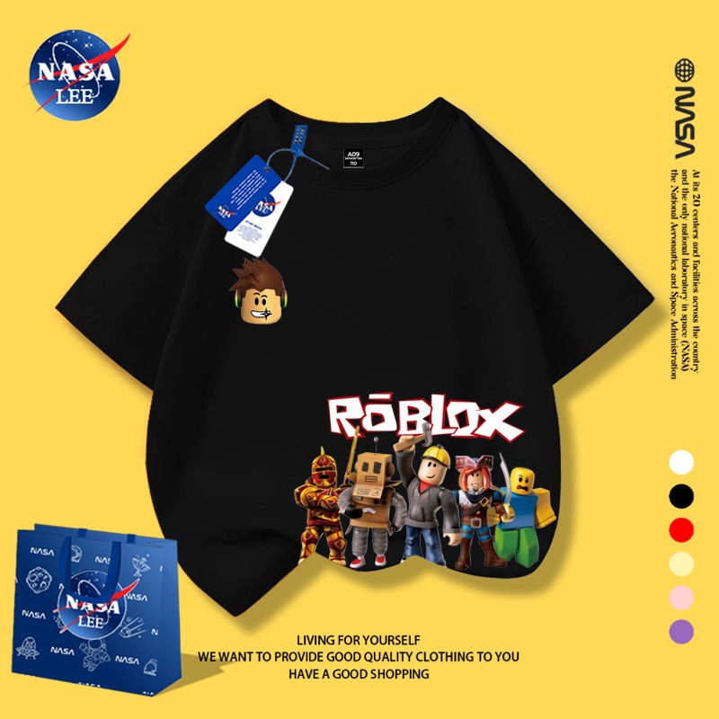NASA Pure Cotton Tay Ngắn 2026 Phong Cách Mới Trẻ Em Tay Ngắn Mềm Mại Thoải Mái Thời Trang Năm Ngựa Phù Hợp Với