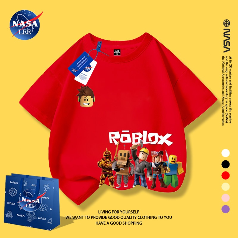 NASA Pure Cotton Tay Ngắn 2026 Phong Cách Mới Trẻ Em Tay Ngắn Mềm Mại Thoải Mái Thời Trang Năm Ngựa Phù Hợp Với