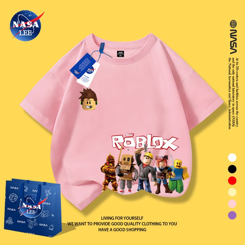 NASA Pure Cotton Tay Ngắn 2026 Phong Cách Mới Trẻ Em Tay Ngắn Mềm Mại Thoải Mái Thời Trang Năm Ngựa Phù Hợp Với