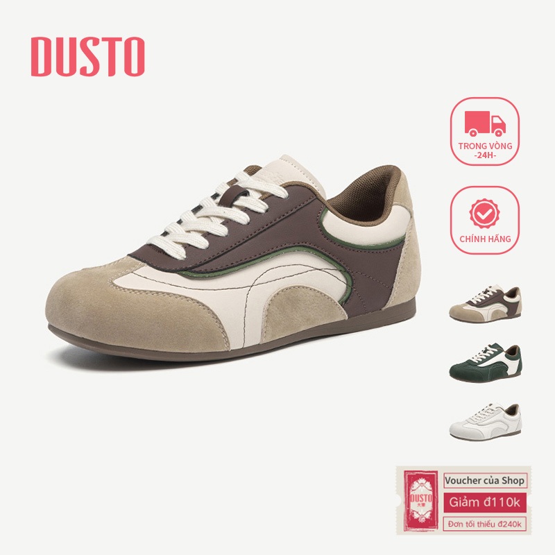 DUSTO Giày Thể Thao Nữ Thoải Mái Thoáng Khí Ngoài Trời Giày Đế Bằng DW25Q0181A