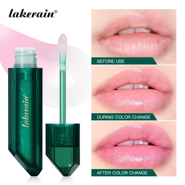 Dầu môi thích ứng Lakerain pH - Màu ma thuật đổi thành màu hồng ấm, tỏa sáng bằng thủy tinh mọng nước, không dính & nhẹ, có Squalane
