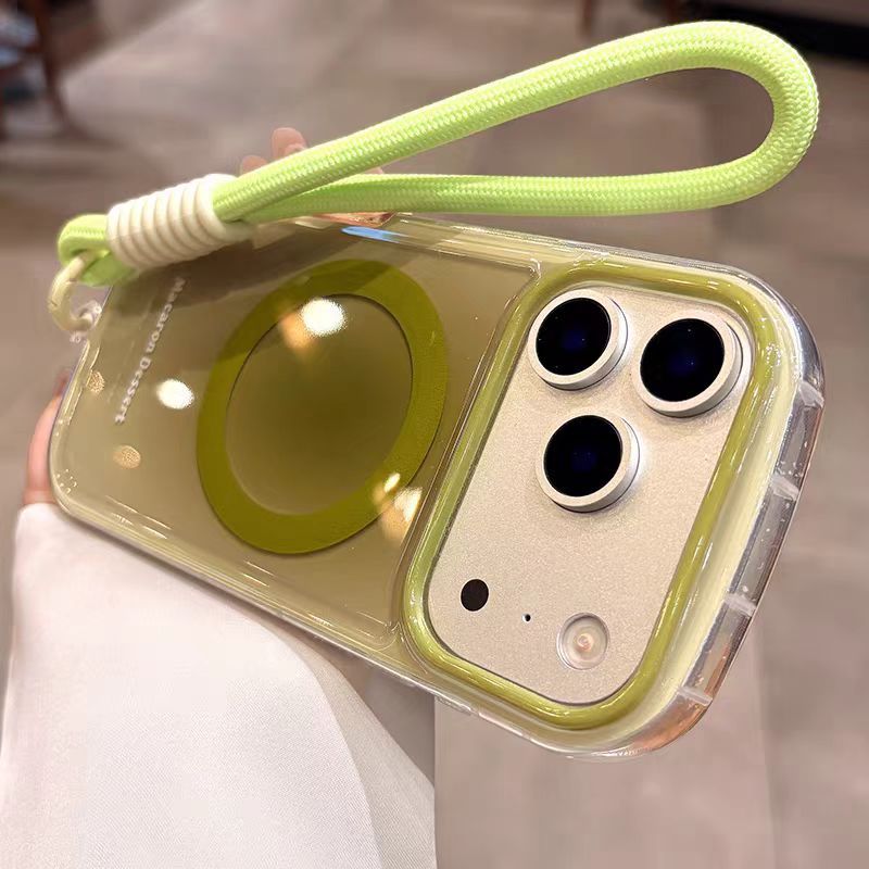 Ốp lưng cứng hình bầu dục Có dây buộc tương thích cho iPhone 12 pro max 13 pro max 14 pro max 15 pro max 16 pro max 17pro max