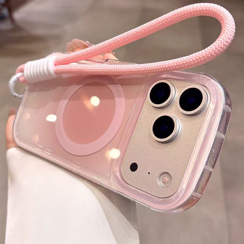 Ốp lưng cứng hình bầu dục Có dây buộc tương thích cho iPhone 12 pro max 13 pro max 14 pro max 15 pro max 16 pro max 17pro max