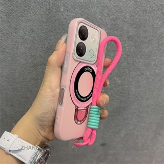 Ốp Lưng Cho infinix Smart 7 Vỏ Điện Thoại Màu Kẹo 2 Trong 1 Silicon Mềm Thẩm Mỹ Có Giá Đỡ Điện Thoại Kim Loại Và Dây Buộc