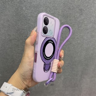Ốp Lưng Cho infinix Smart 7 Vỏ Điện Thoại Màu Kẹo 2 Trong 1 Silicon Mềm Thẩm Mỹ Có Giá Đỡ Điện Thoại Kim Loại Và Dây Buộc