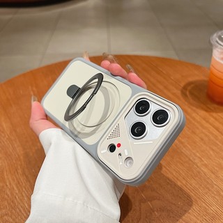 Ốp điện thoại từ tính hình tròn hình chữ B tương phản màu Yadun sang trọng Thích hợp cho iPhone 11 12 13 14 15 16 17 Pro Max 2 trong 1 Bộ chống rơi tất cả trong một