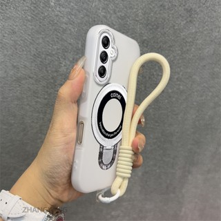 Ốp Lưng Dành Cho Samsung A16 A17 Vỏ Điện Thoại Màu Kẹo 2 Trong 1 Silicon Mềm Thẩm Mỹ Có Giá Đỡ Điện Thoại Kim Loại Và Dây Buộc
