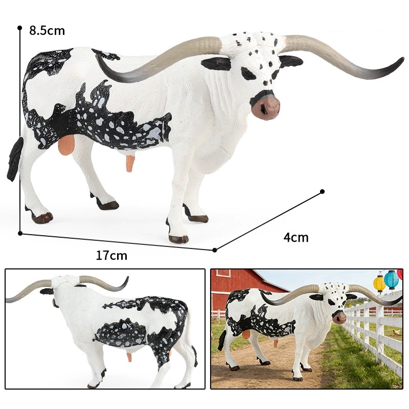 Trẻ em mô phỏng động vật đồ chơi mô hình động vật rắn Texas bò trâu bò bò đấu bò trang trí nhận thức