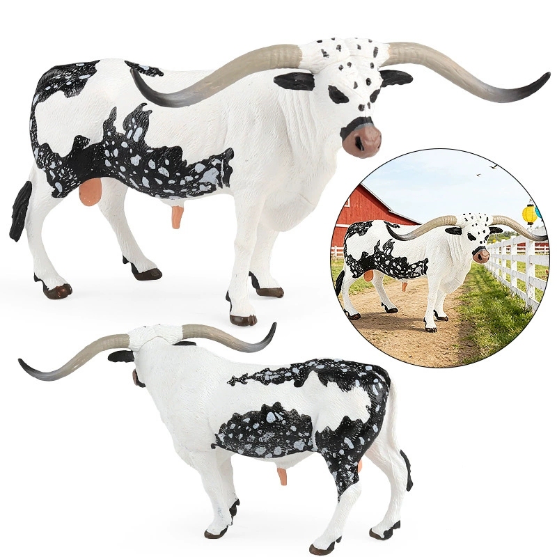 Trẻ em mô phỏng động vật đồ chơi mô hình động vật rắn Texas bò trâu bò bò đấu bò trang trí nhận thức