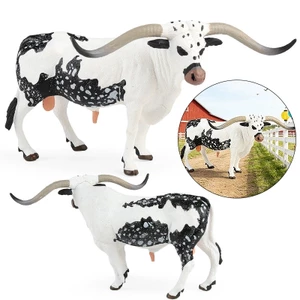 Trẻ em mô phỏng động vật đồ chơi mô hình động vật rắn Texas bò trâu bò bò đấu bò trang trí nhận thức