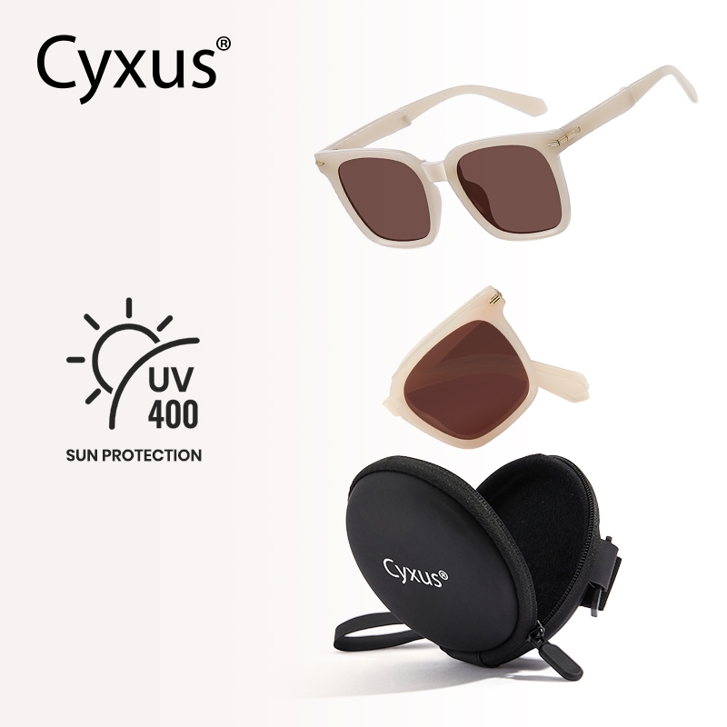 Cyxus Kính Mát Phân Cực Gập Gọn Nam Nữ Gọng Vuông TR90 Chống Tia UV400 Phù Hợp Đi Biển Lái Xe Và Hoạt Động Ngoài Trời 1105