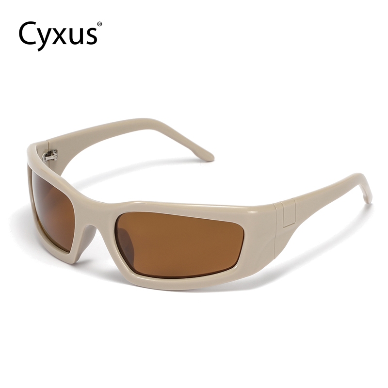 Cyxus Kính Râm Phân Cực Thể Thao Vuông Lớn Chống Tia UV400 Y2K Chuyên Đạp Xe Outdoor Biển 1095