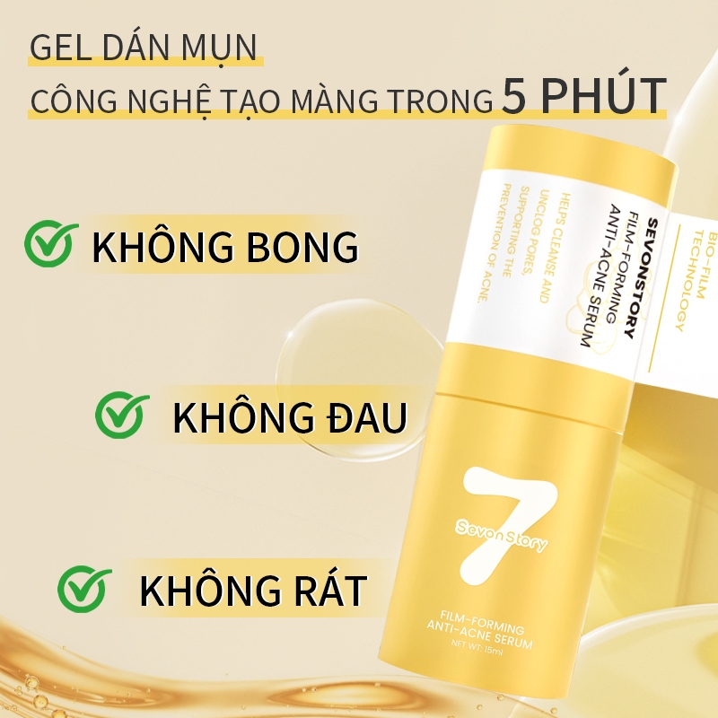 【SevonStory ⑦】Tinh chất tạo màng giảm mụn, làm sáng da, kiềm dầu và dịu nhẹ làm da. Phù hợp với da dầu, da mụn, da nhạy cảm, giúp thu nhỏ lỗ chân lông, hỗ trợ giảm viêm, mang lại cảm giác tươi mát không gây bết dính
