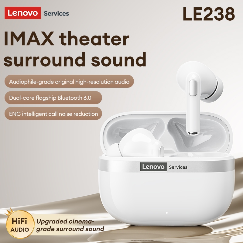 Tai nghe Bluetooth Lenovo LE238 TWS HiFi Level Âm thanh toàn cảnh Độ trễ siêu thấp ENC Giảm tiếng ồn Bluetooth 6.0 | BigBuy360 - bigbuy360.vn
