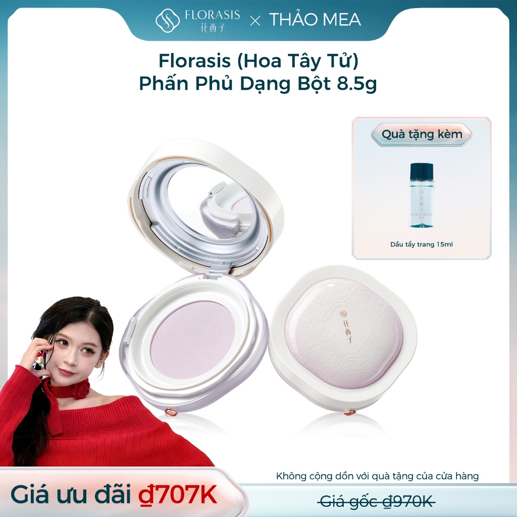 【THẢO MEA Livestream】Florasis ( Hoa Tây Tử) Phấn Phủ Dạng Bột – Hạt Phấn Siêu Mịn, Điều Chỉnh Sắc Tố, Kiểm Soát Dầu & Lớp Nền Lì Hoàn Hảo 8.5g