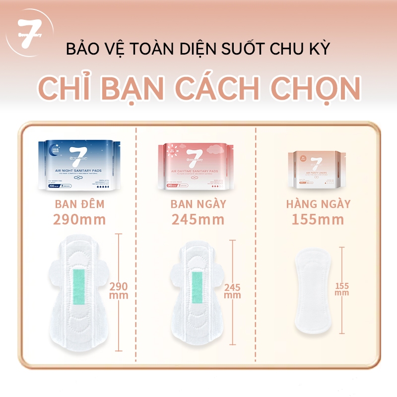 【SevonStory ⑦】Combo 5 gói hàng ngày Băng vệ sinh  siêu mỏng < 1mm, với  chiều dài 155mm (21 miếng/gói). Hương hoa tinh tế, thơm nhẹ và lưu hương dài lâu. Băng vệ sinh tàng hình.