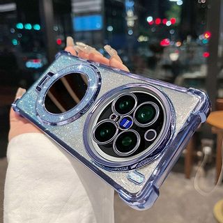 Vỏ Vivo X300 Pro Cho Vivo X300 X200 Pro X300Pro VivoX300FE X300Ultra 5G Thời Trang Trong Suốt Lấp Lánh Bling Vỏ Điện Thoại Mềm Giá Đỡ Vòng Từ Tính Giá Đỡ Túi Khí Bảo Vệ Mặt Sau