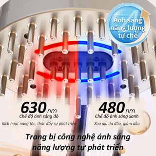 Lược massage da đầu điện NIPLIFE HB-01 Scalp - Hộp đựng serum tích hợp - Hồng ngoại - Chống nước