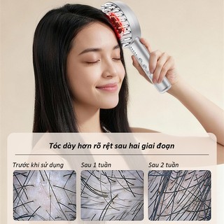 Lược massage da đầu điện NIPLIFE HB-01 Scalp - Hộp đựng serum tích hợp - Hồng ngoại - Chống nước