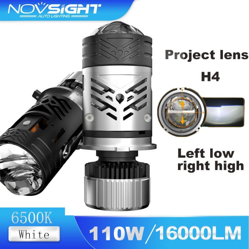 NOVSIGHT 1 Cặp Đèn Pha Máy Chiếu LED P70 Mini H4 Cho Ô Tô - 6500K Trắng ...
