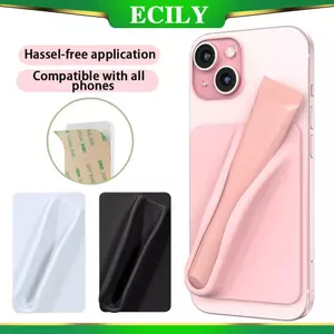 ECILY Di Động Son Môi Silicon Son Dưỡng Môi Điện Thoại Di Động Lười Đứng Silicon Mềm Dính Chắc Chắn Chân Đế Dính Mặt Sau Đa Năng Cho Điện Thoại Thông Minh Cho i-P-h-one 15, 14, 16,
